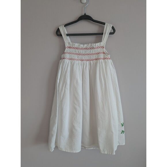 Janie and Jack Floral Cotton Embroidered Smocked Sundress size 6 - Picture 8 of 8